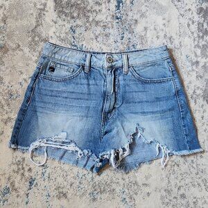 KanCan Women's Size Medium Isabelle High Rise‎ Mom Shorts